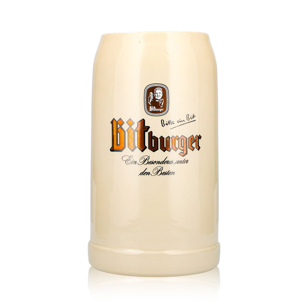 Boccale da birra Bitburger da 3 l XXXL in terracotta, birrificio Seidel
