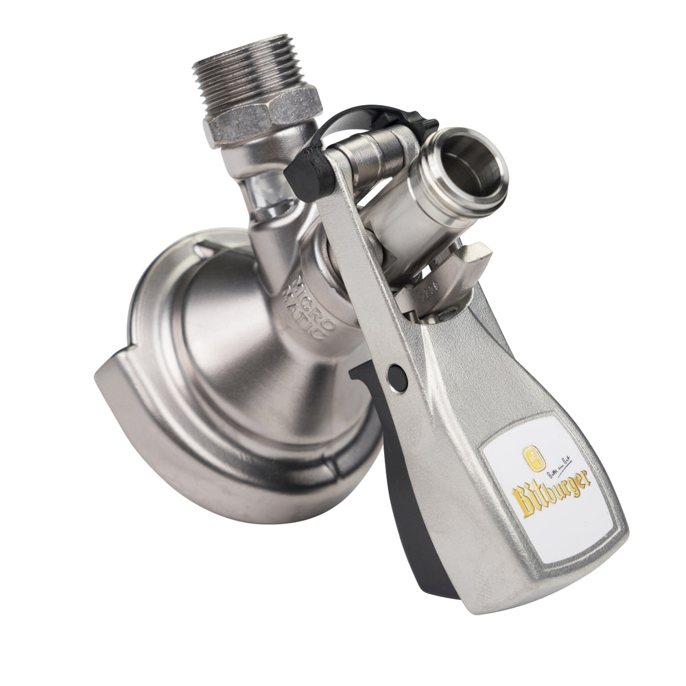 Bitburger Micro Matic KEG Raccordo per fusto di birra Rubinetto Tap Gastro Flachkeg Beer