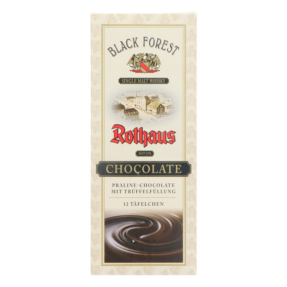 10x Cioccolato al whisky Black Forest Rothaus Chocolate 100 g fondente 1,5% vol. alc.