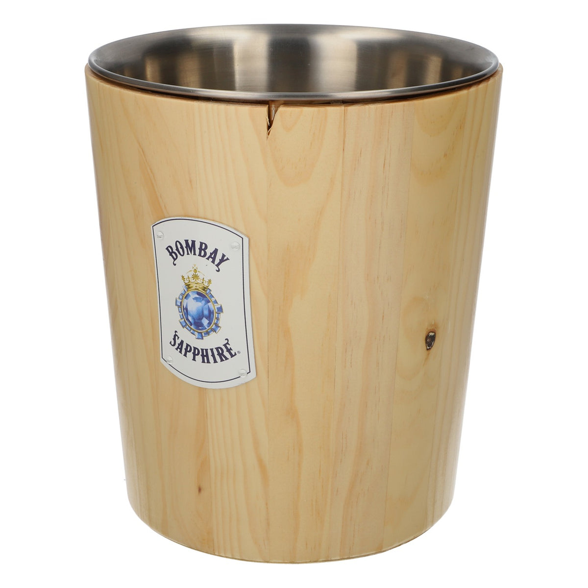 Bombay Sapphire Gin: secchiello per ghiaccio con refrigeratore per bottiglie in metallo effetto legno per bottiglie da 0,7 l – Vista 3