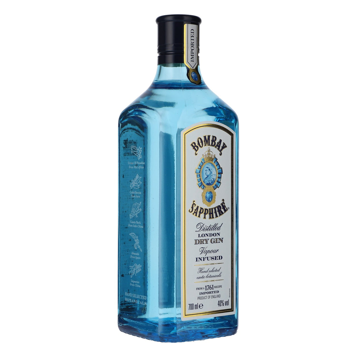 Bottiglia di gin Bombay Sapphire 0,7 l 40% vol. – Vista 2