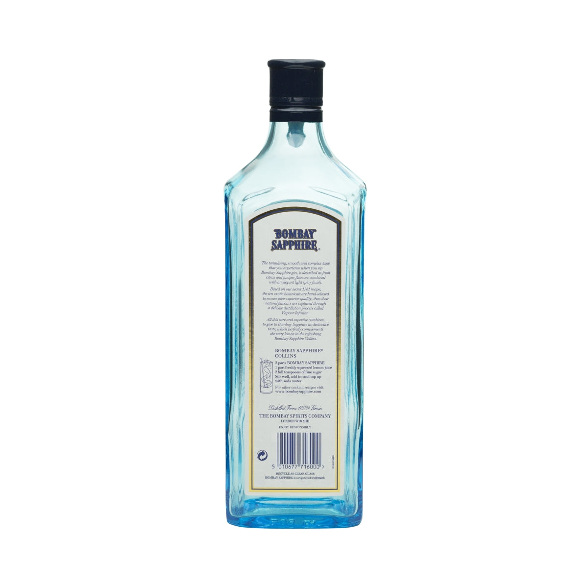 Bombay Sapphire Gin bottiglia vuota da esposizione 1 l bottiglia decorativa EMPTY Bar blu – Vista 2