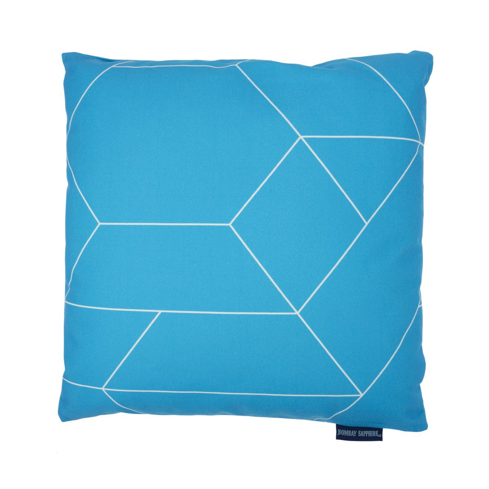 Cuscino Bombay Sapphire 40x40 cm reversibile blu Mid Deko Sofa Outdoor Lounge