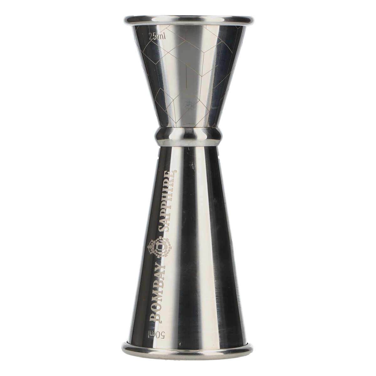 Bombay Sapphire Misurino Jigger Bonzer Barware Argento Acciaio inossidabile Accessori da bar – Vista 2