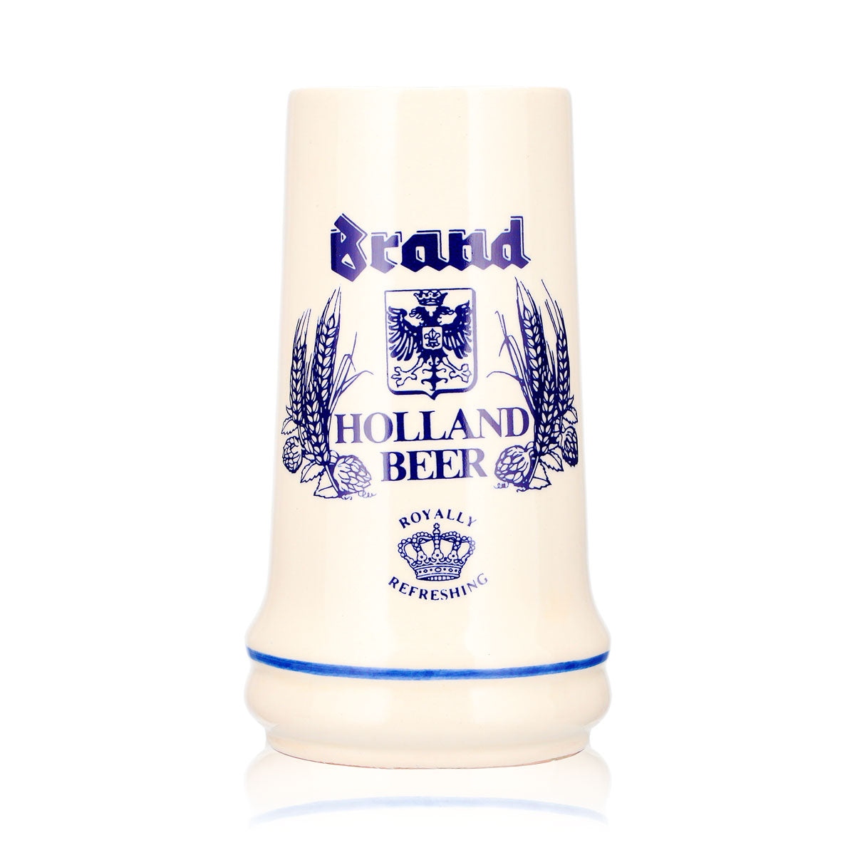 Boccale da birra in ceramica "Brand" da 0,55 l, modello "Bierseidel Holland Royally Refreshing" – Vista 2