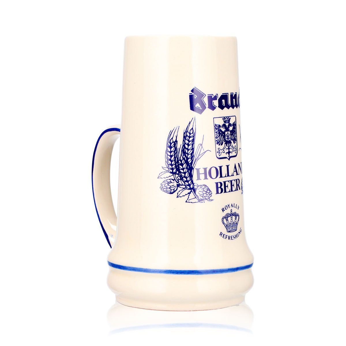 Boccale da birra in ceramica "Brand" da 0,55 l, modello "Bierseidel Holland Royally Refreshing" – Vista 3