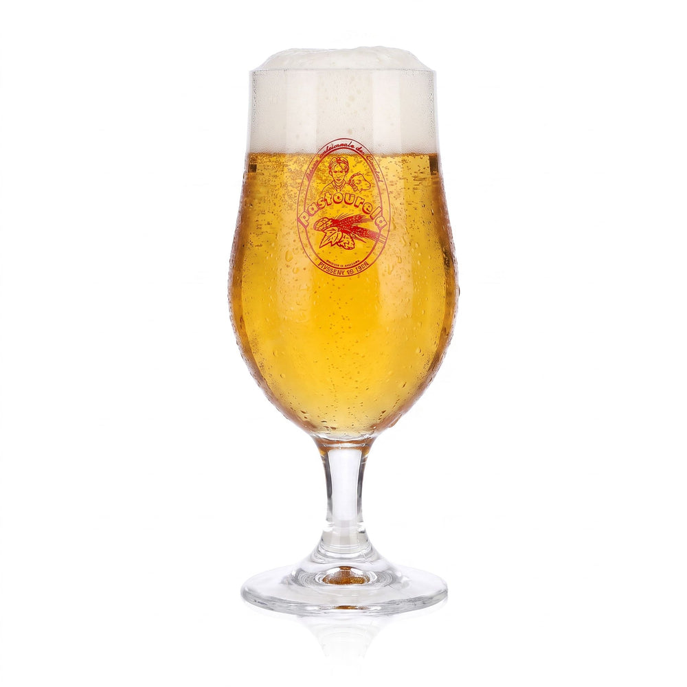 Bicchiere da birra Brasserie de l'Ecir da 0,25 l, modello "Pastourela", rosso, Cristal Glass Munique