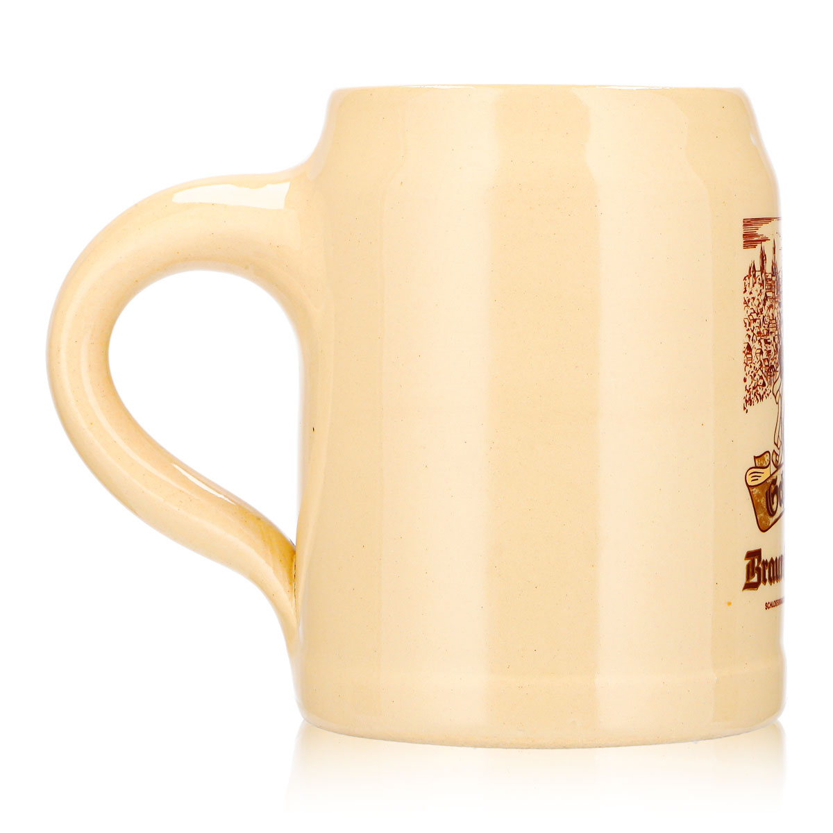 Bicchiere da birra Braunfelser da 0,25 l, boccale in terracotta Schloßbräu, colore Sahm – Vista 4