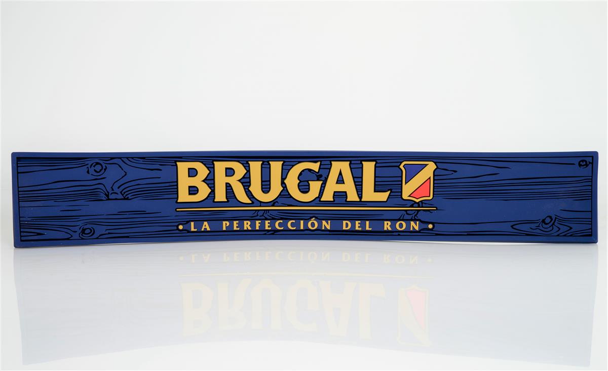 Brugal Rum Tappetino da bar Tappetino scolapiatti Accessori da bar blu/oro 60 x 9 x 1