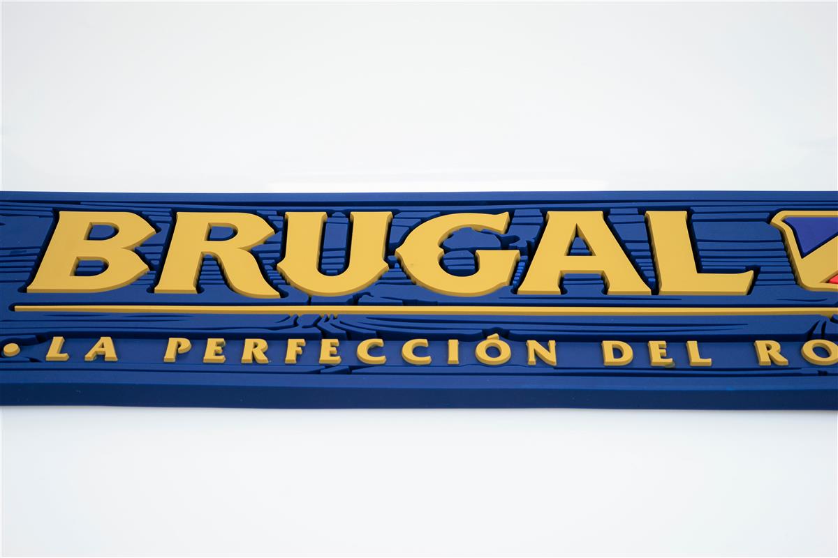 Brugal Rum Tappetino da bar Tappetino scolapiatti Accessori da bar blu/oro 60 x 9 x 1 – Vista 2