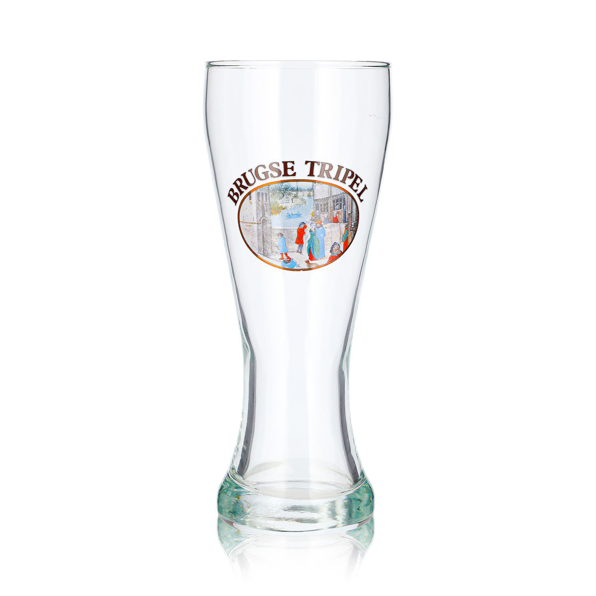 Bicchiere da birra Brugse Tripel da 0,6 l, a forma di coppa, con motivo di strada