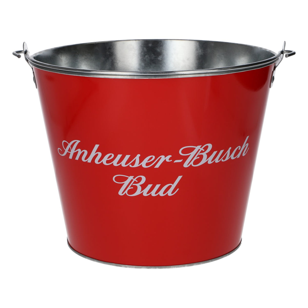 Secchiello per ghiaccio Budweiser, diametro 23,5, nuovo, in metallo, rosso – Vista 3