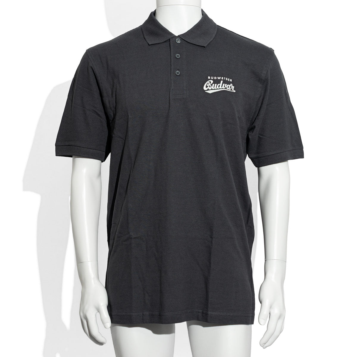 Camicia Budweiser Birra Taglia L Camicia da cameriere Camicia da cameriere Camicia da servizio Unisex Grigio Nero