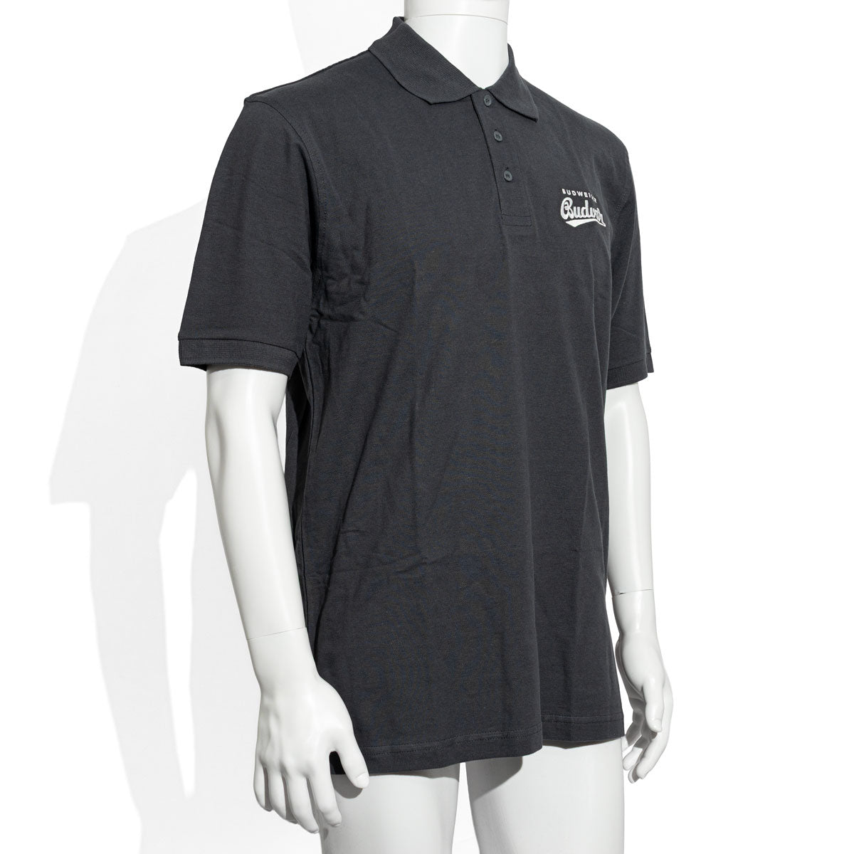 Camicia Budweiser Birra Taglia L Camicia da cameriere Camicia da cameriere Camicia da servizio Unisex Grigio Nero – Vista 2