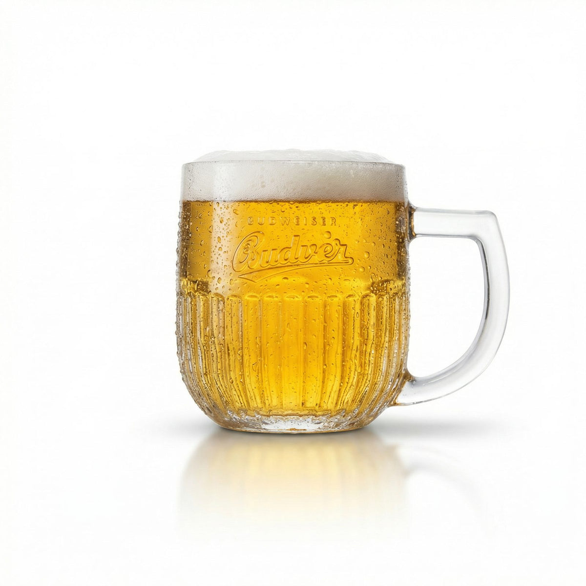 Bicchiere da birra Budweiser Budvar 0,5 l – boccale con rilievo, robusto, di qualità professionale