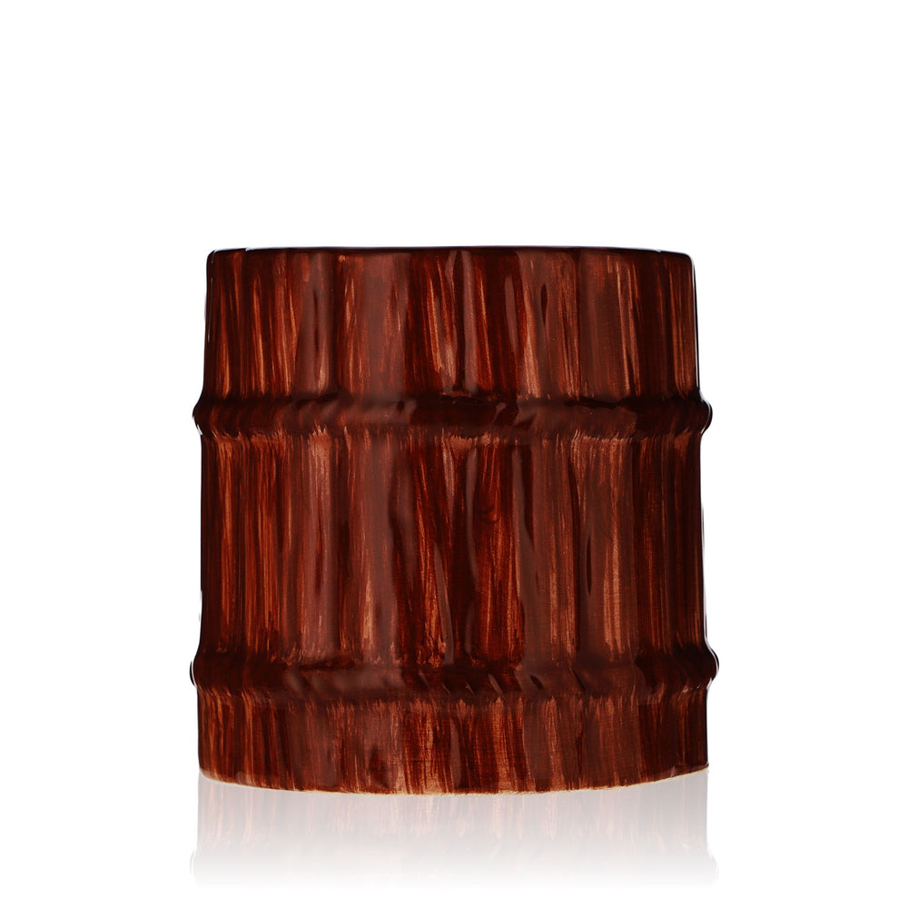 Bumbu Rum Bicchiere 0,34 l Tazza Tazza in ceramica, barile di rum, effetto canna da zucchero