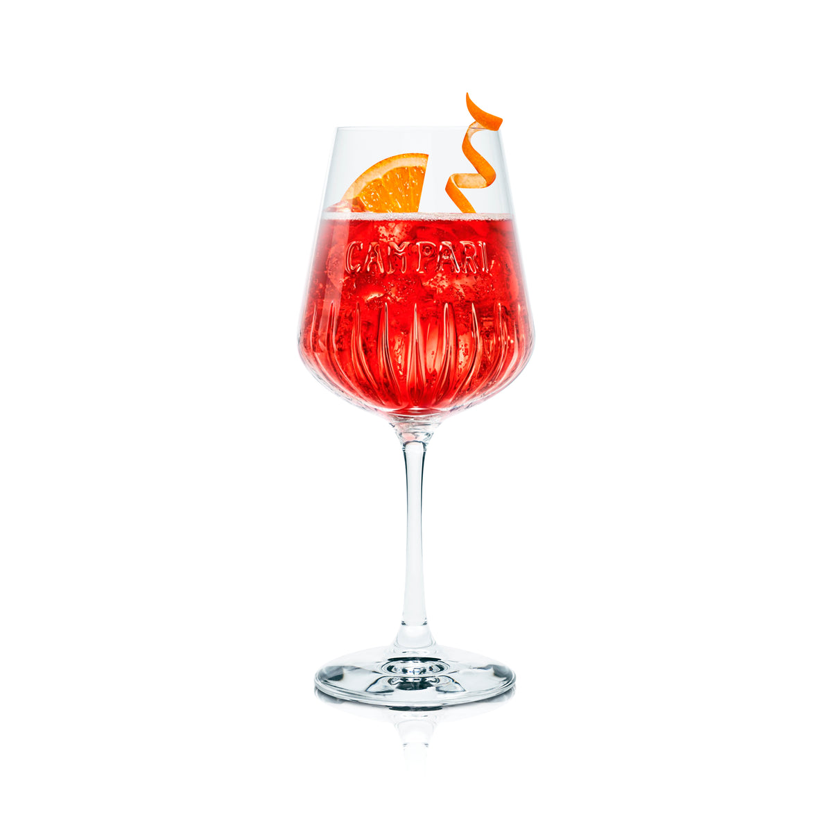 Set da bar Campari I composto da 2 bicchieri da vino Milano e 2 sottobicchieri – Vista 2