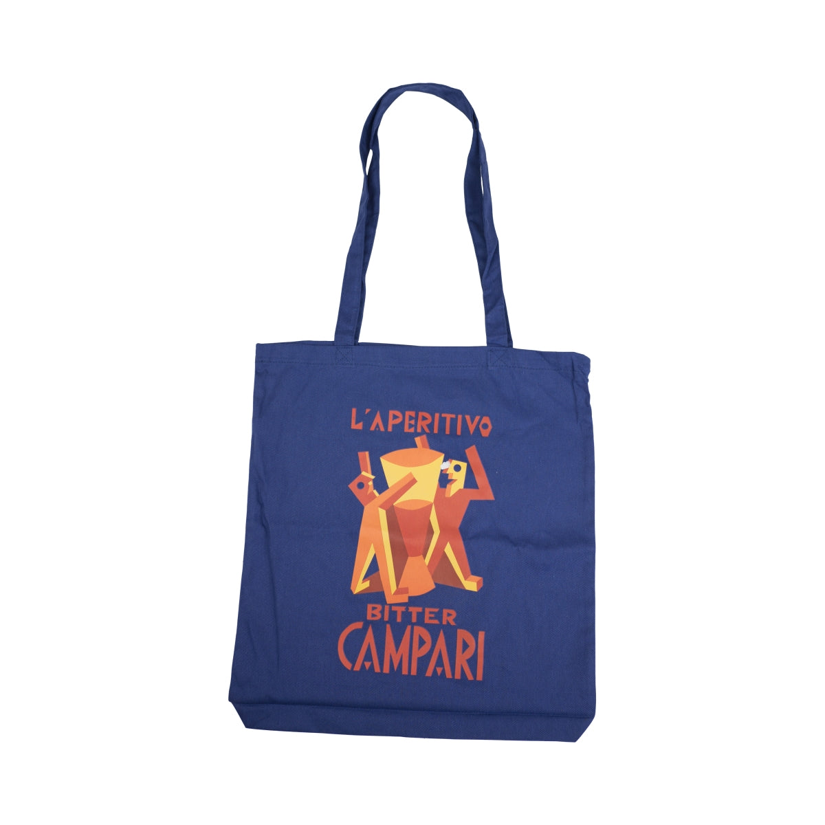 Borsa di cotone blu con logo Campari L'Aperitivo