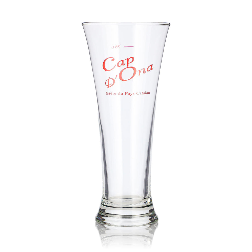 Bicchiere da birra Cap d'Ona da 0,25 l, tipo long drink, "Biere du Pay Catalan", a forma di coppa