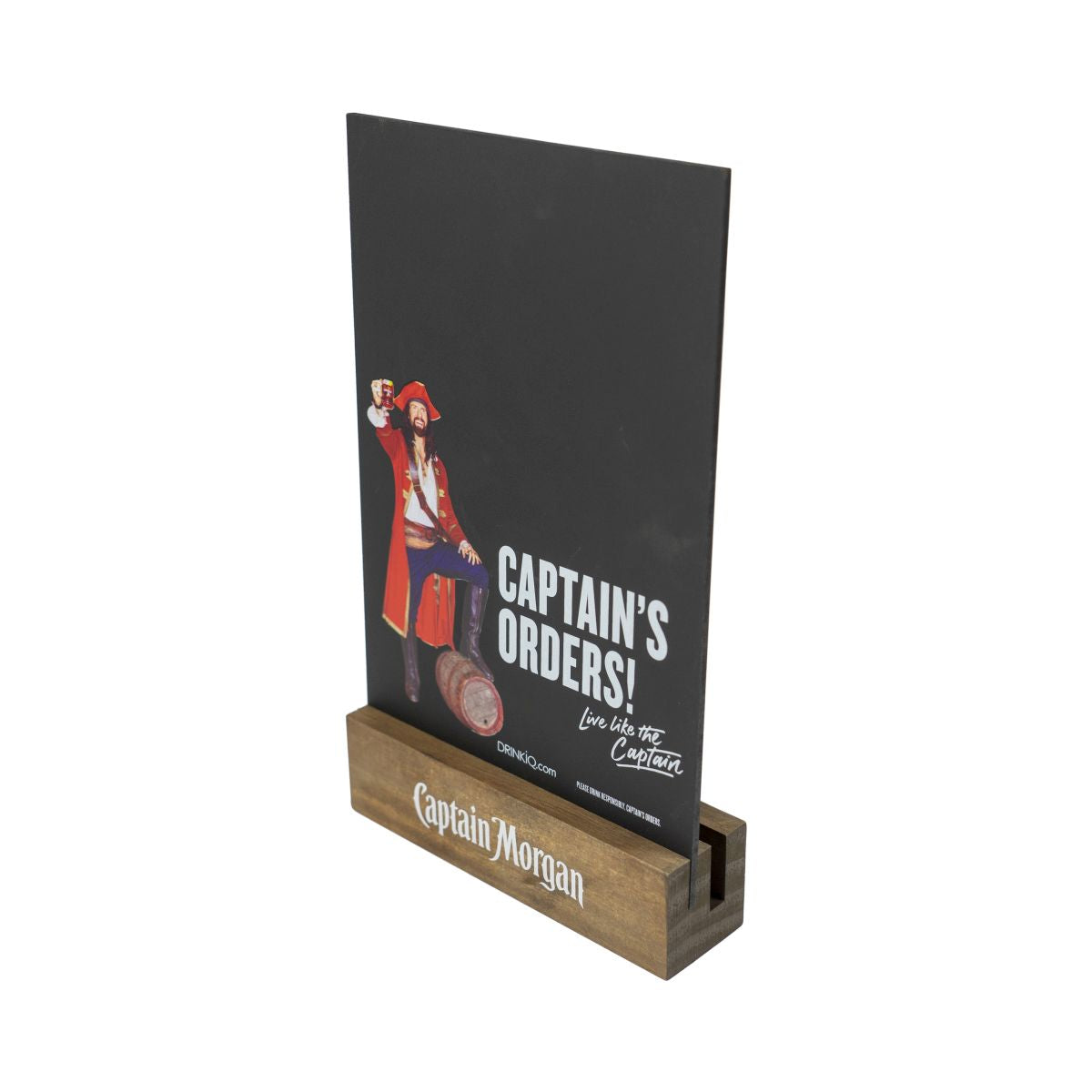 Captain Morgan Espositore da tavolo Lavagnetta Portamenu Captain's Orders! – Vista 2