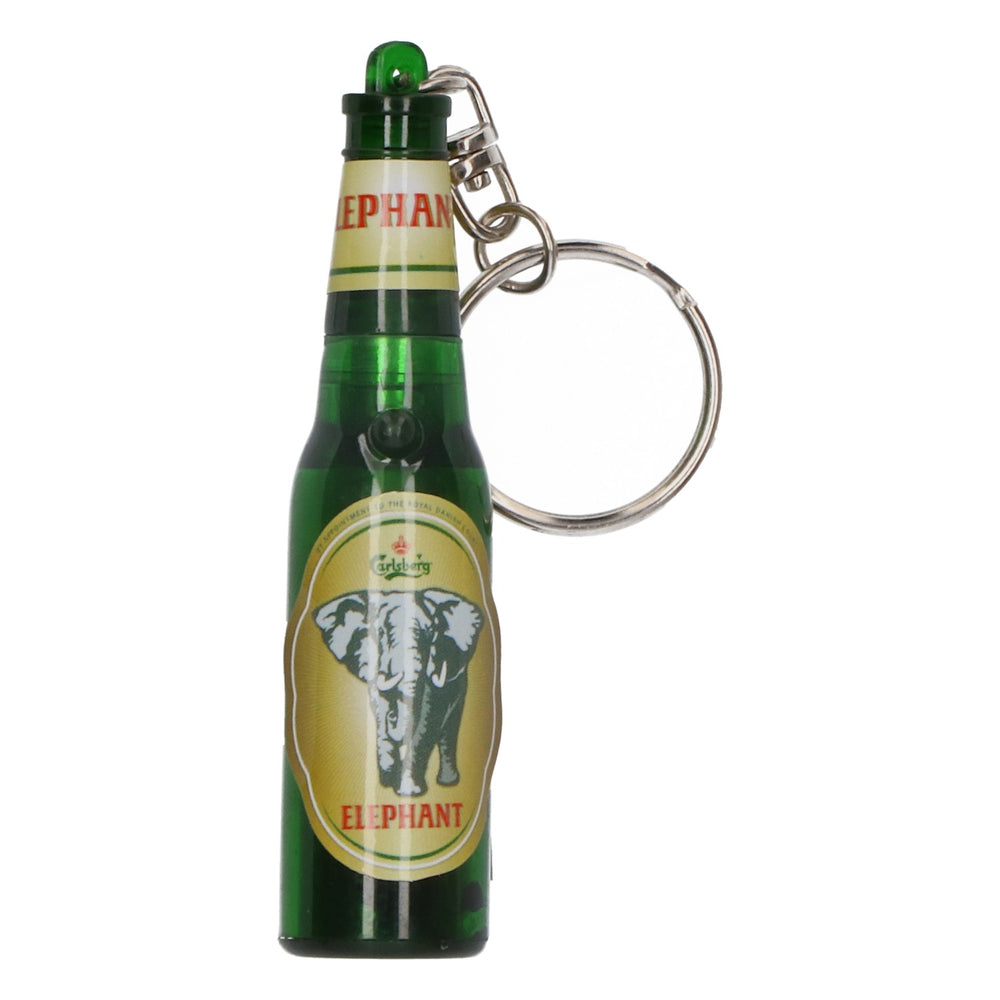 Torcia LED Carlsberg Beer portachiavi lampada da esterno bottiglia "Elephant"