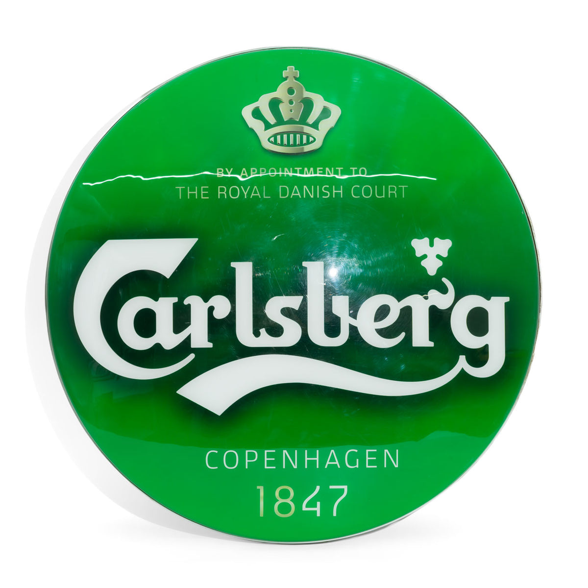 Insegna luminosa della birra Carlsberg Diametro 71 cm Merce di seconda scelta