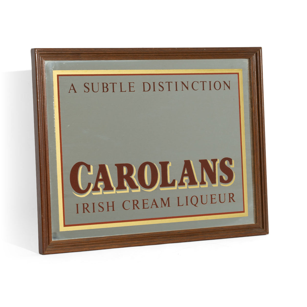 Liquore Carolan Specchio Specchio pubblicitario Accessori da bar Decorazioni da parete Cornice marrone