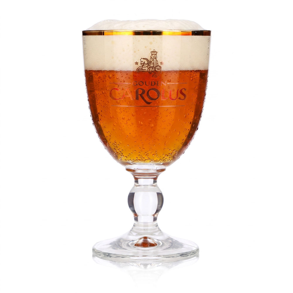 Bicchiere da birra Carolus da 0,25 l, a forma di coppa, con bordo dorato, Ritzenhoff
