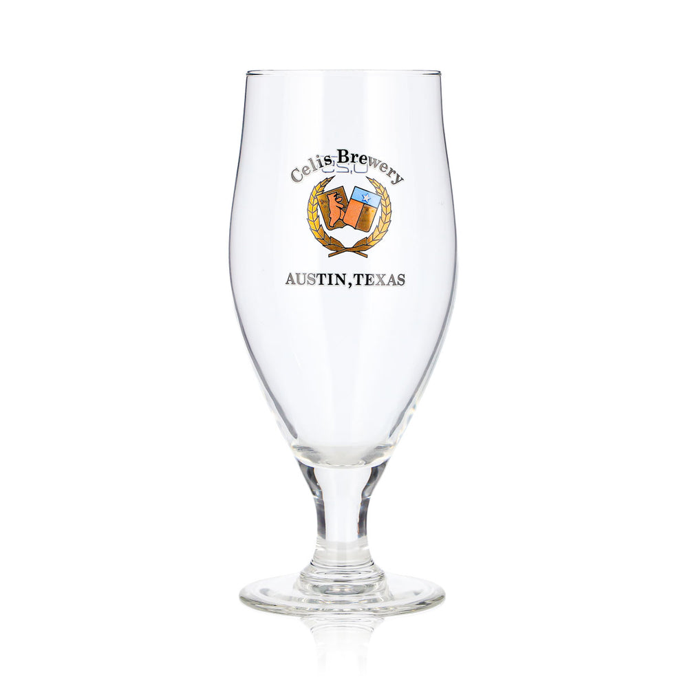 Bicchiere da birra Celis Brewery da 0,25 l, modello "Austin, Texas", con logo in bronzo