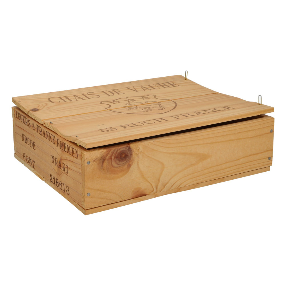 Cassa di legno per vino Chais de Vaure, decorazione d'interni, 26x33x10 cm