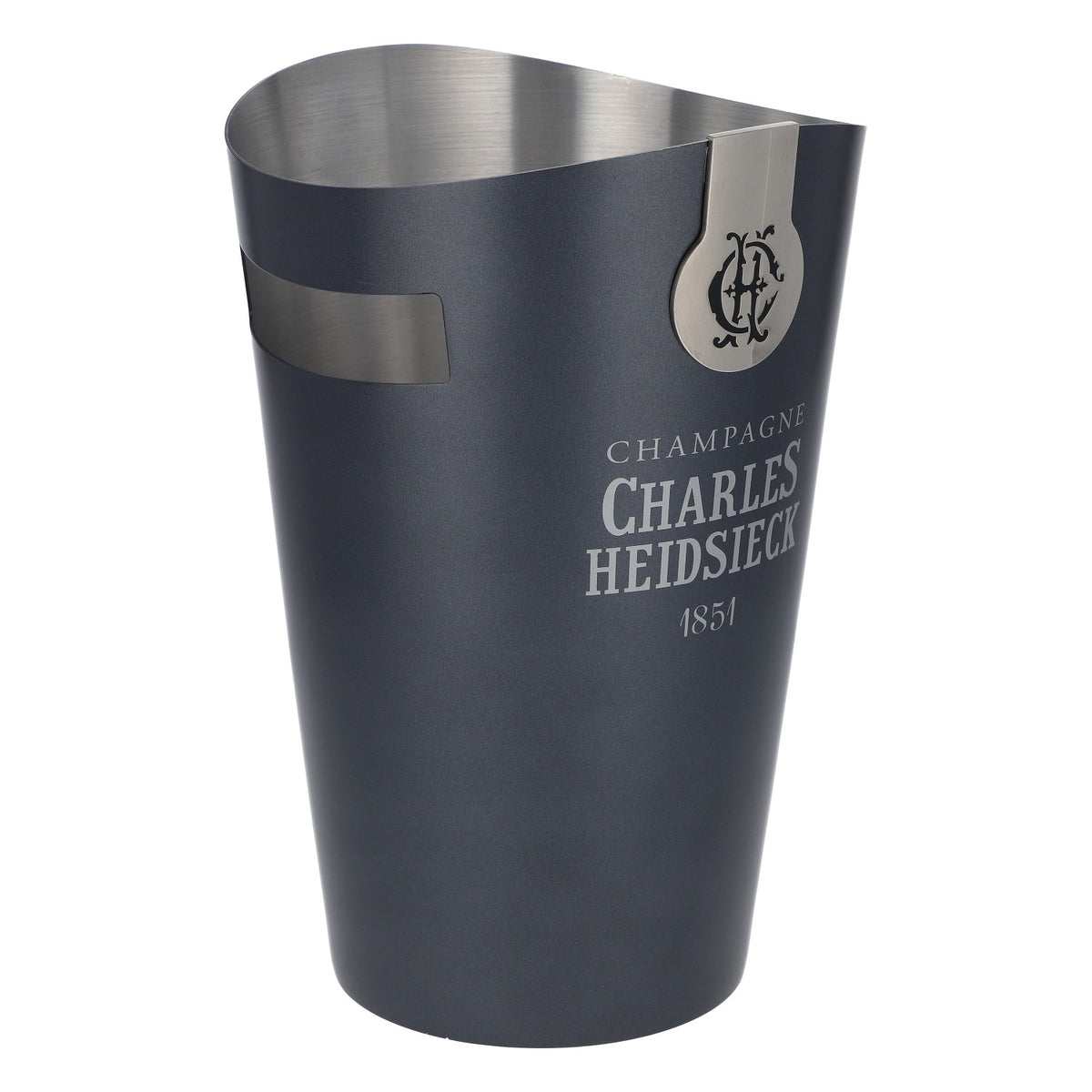 Charles Heidsieck: portabottiglie per champagne con contenitore per cubetti di ghiaccio in metallo grigio – Vista 2