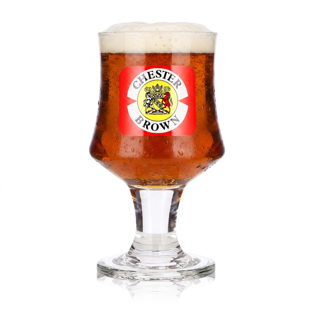 Bicchiere da birra Chester da 0,35 l, modello "Pokal", marrone