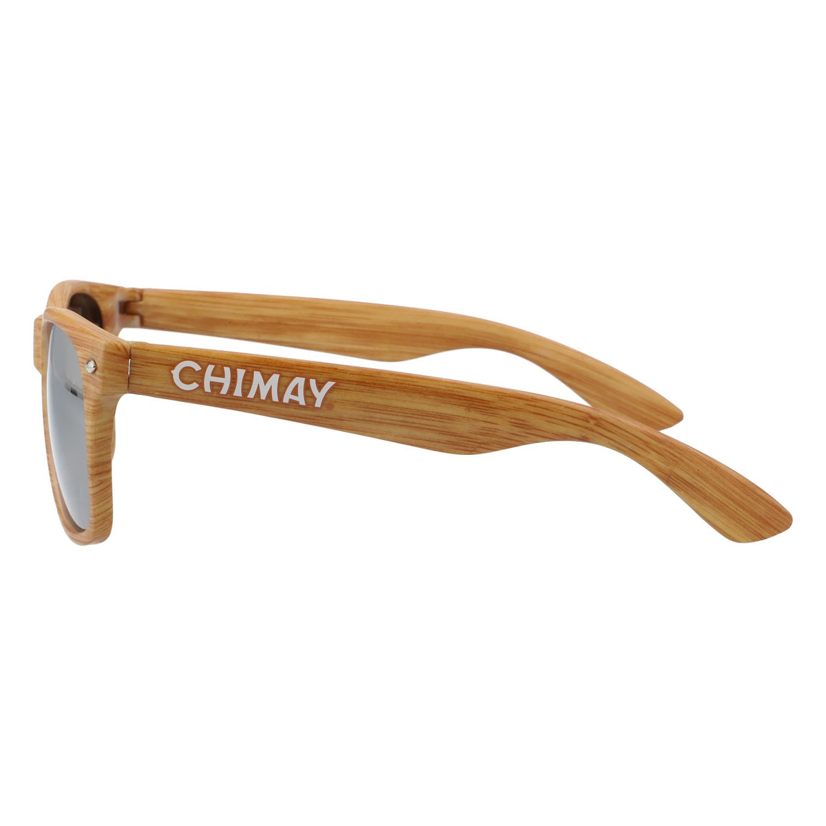 Occhiali da sole Chimay Beer effetto legno, nuovi, in plastica, marroni – Vista 3