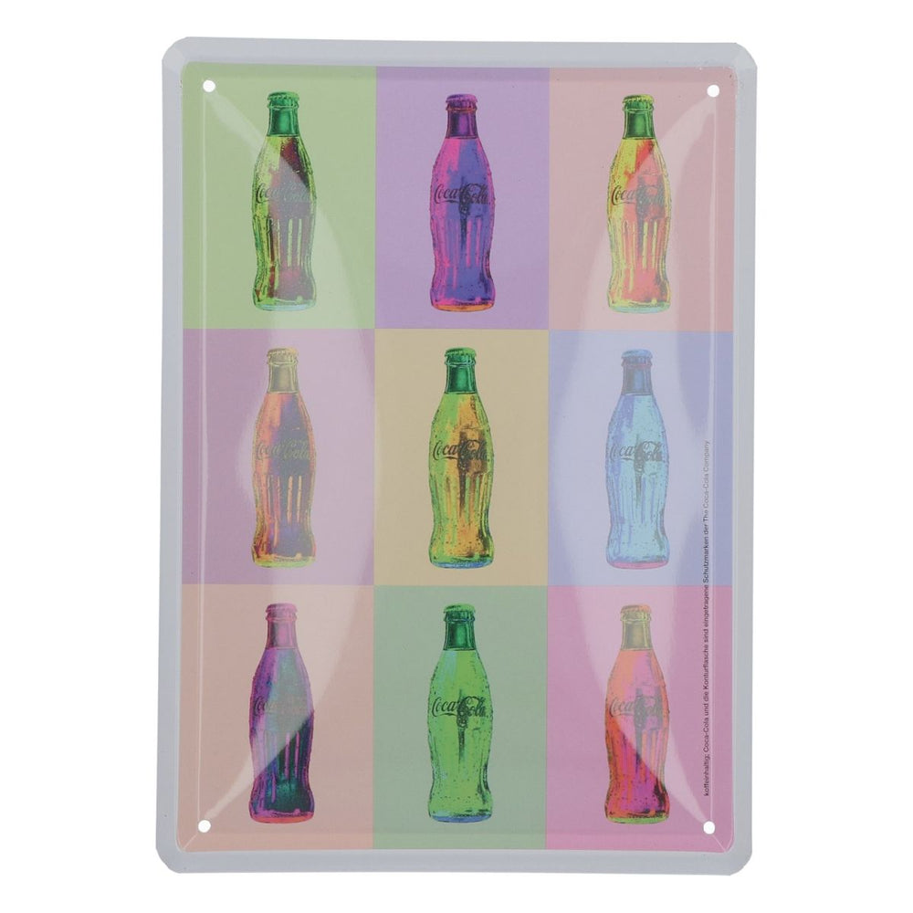 Coca Cola Insegna in metallo Bottiglie Colorata 21x15cm Insegna pubblicitaria Decorazione da parete Merchandising