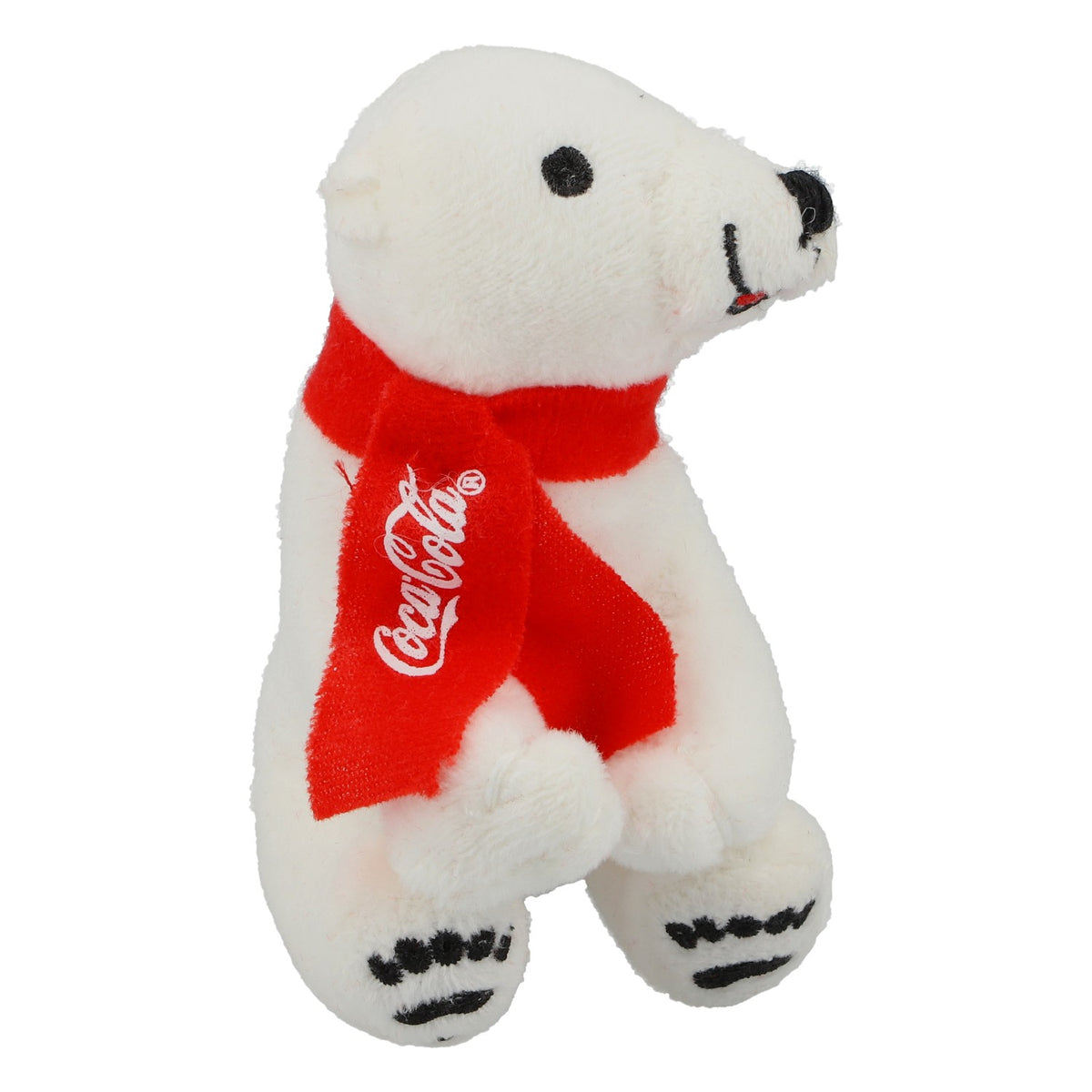 Orsacchiotto Coca-Cola, orso polare seduto con sciarpa, 11 cm, oggetto da collezione, idea regalo – Vista 4