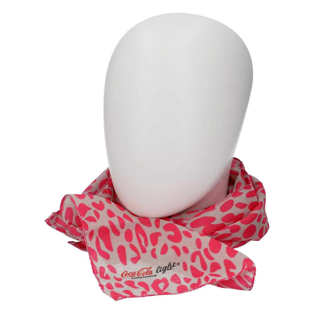 Sciarpa multifunzionale Coca-Cola Light rosa leopardata, accessorio per i fan
