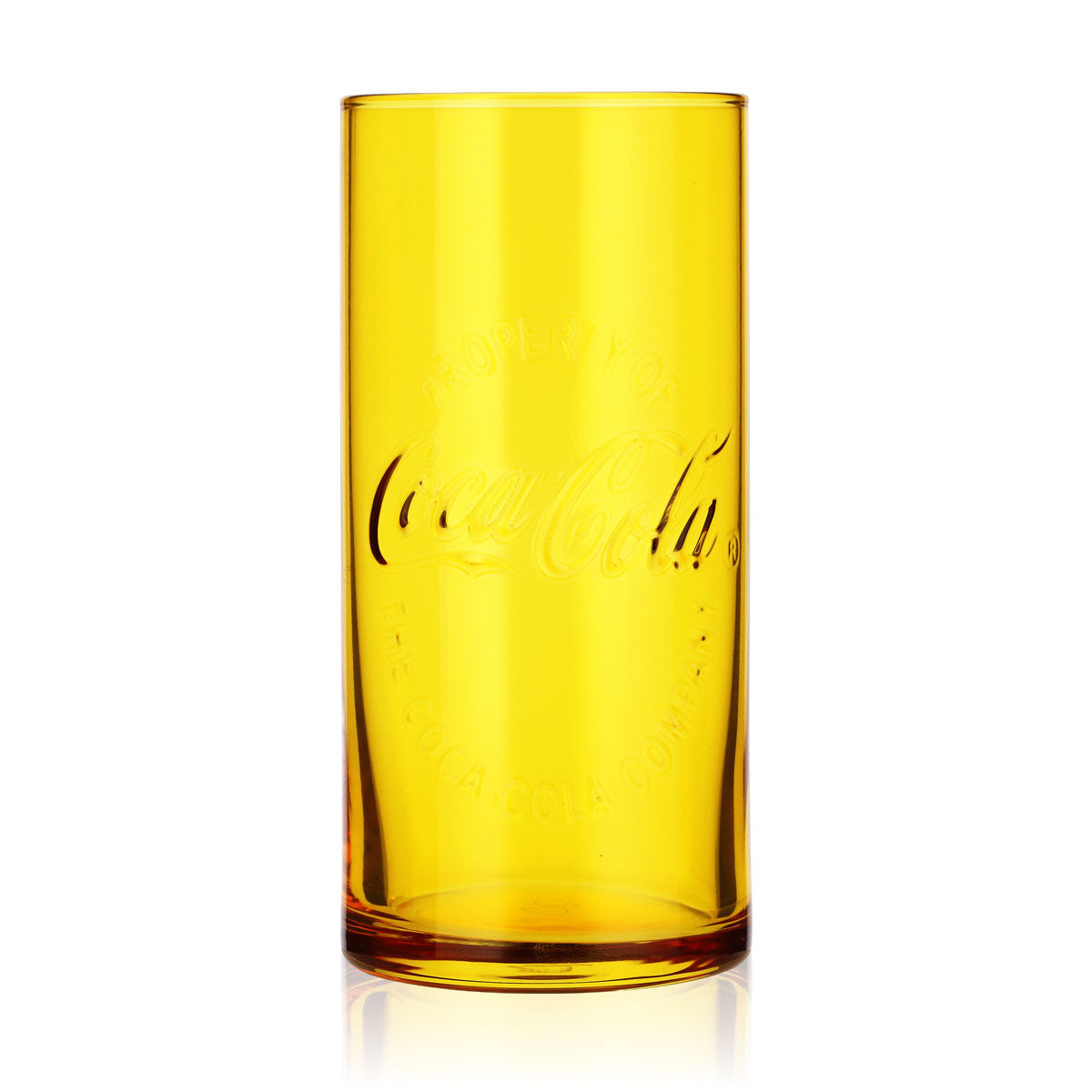 Bicchiere per bibita Coca-Cola da 0,36 l, forma sagomata, giallo, edizione speciale McDonald's