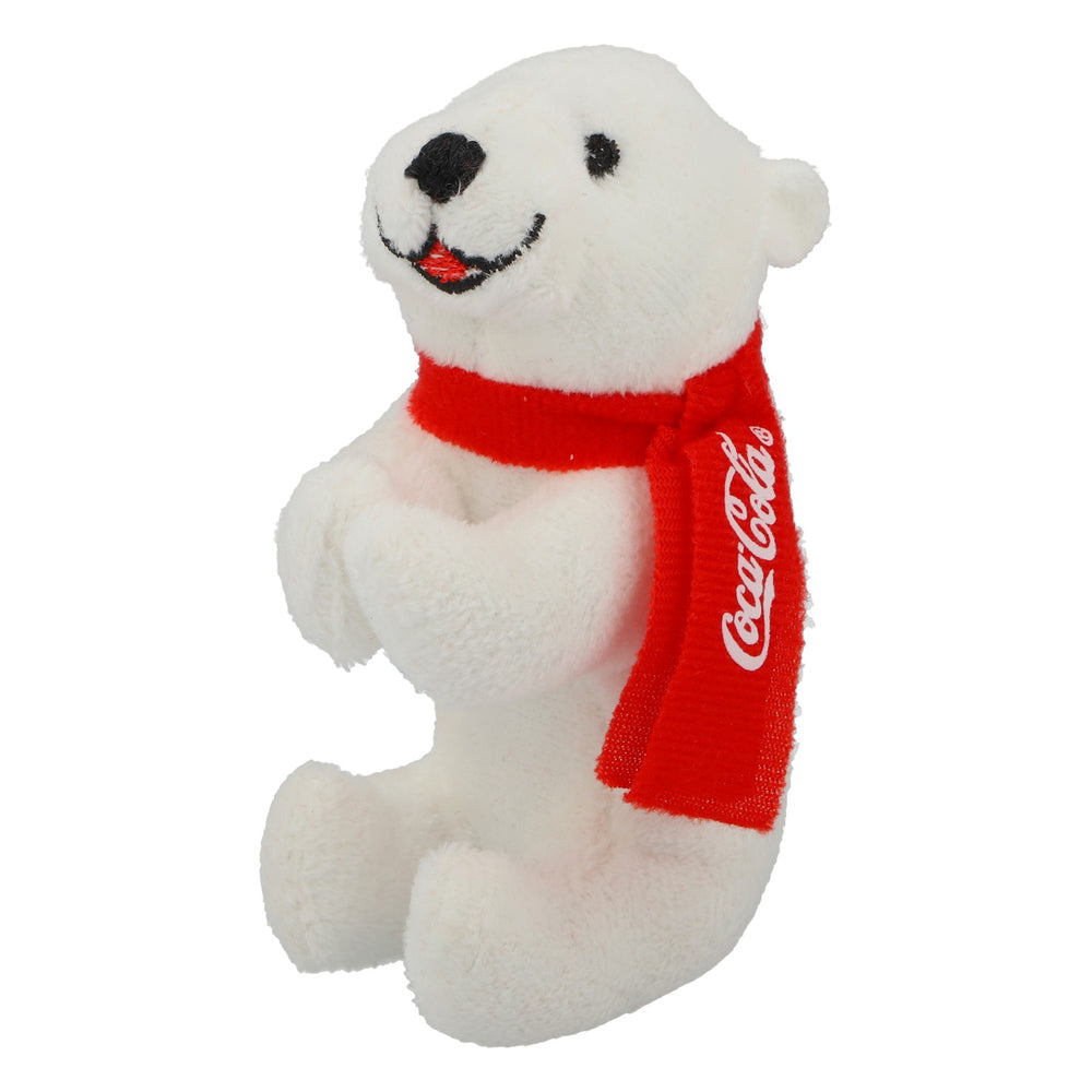 Orsacchiotto Coca-Cola, bevanda analcolica, orso polare in piedi, tessuto misto, bianco