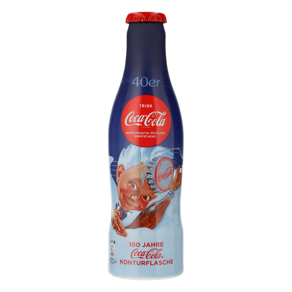 Bottiglia da esposizione Coca Cola Softdrink, edizione da collezione da 40 pezzi, bottiglia decorativa dei 100 anni