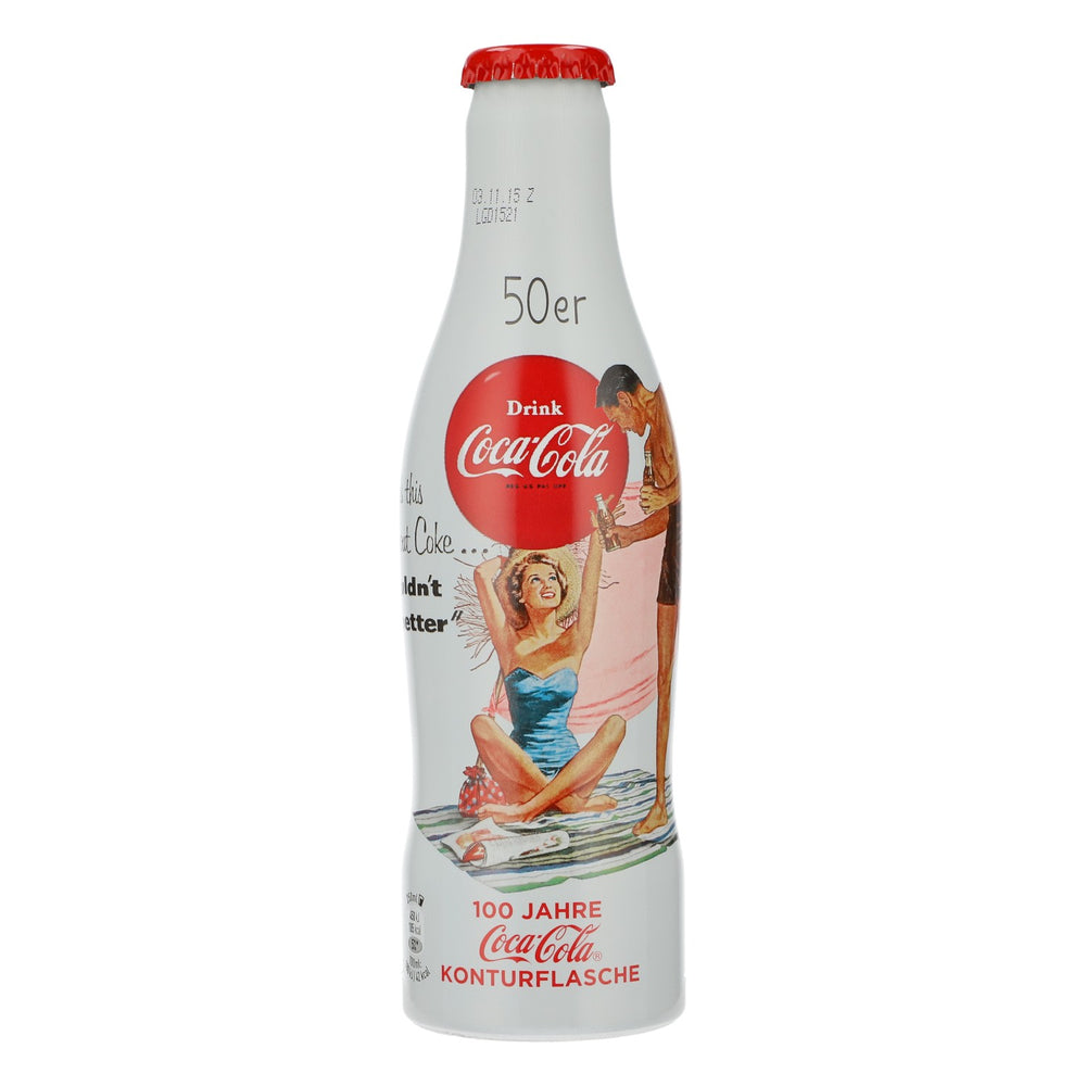 Bottiglia da esposizione Coca Cola Softdrink, edizione da collezione degli anni '50, bottiglia decorativa dei 100 anni