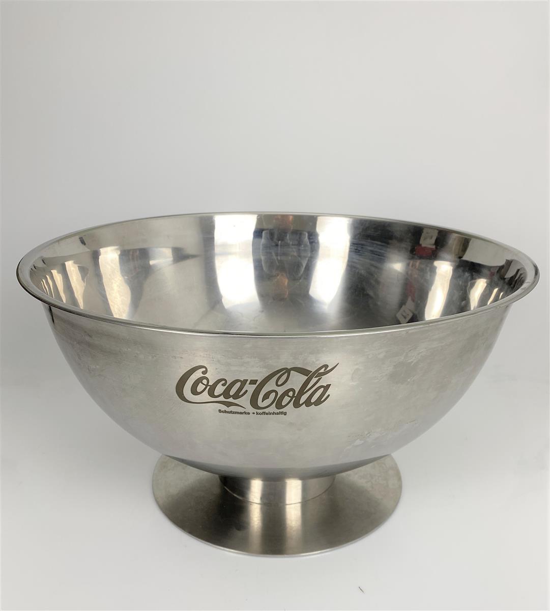 Coca Cola Softdrinks Raffredda bottiglie Contenitore per cubetti di ghiaccio Contenitore in metallo argento usato