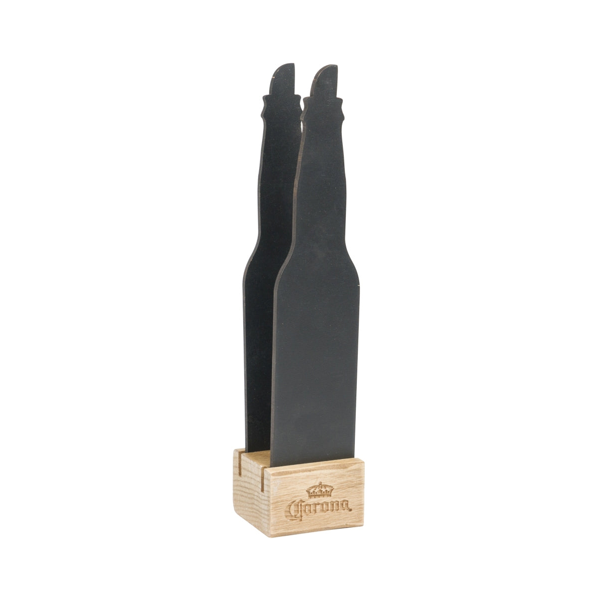 Espositore da tavolo Corona in legno 30x7 cm per menu, decorativo, per clienti del settore gastronomico – Vista 2