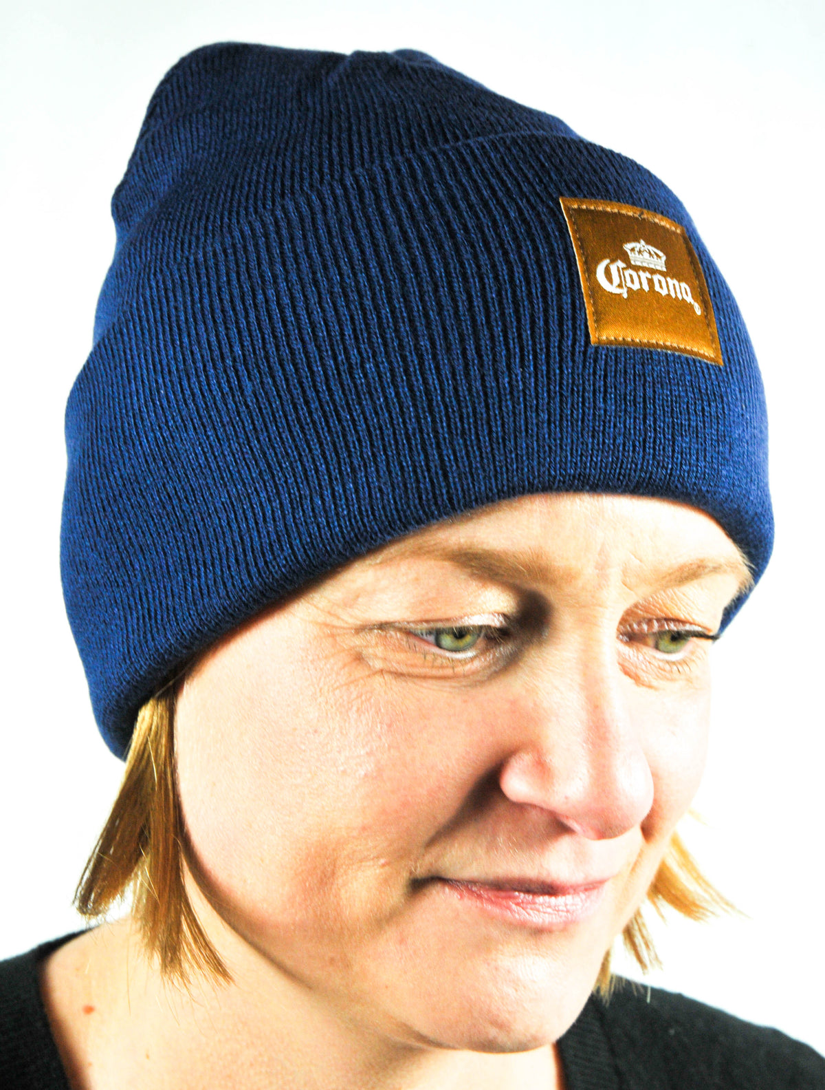 Corona Extra, berretto invernale lavorato a maglia Berretto di lana Berretto invernale lavorato a maglia fine blu – Vista 2