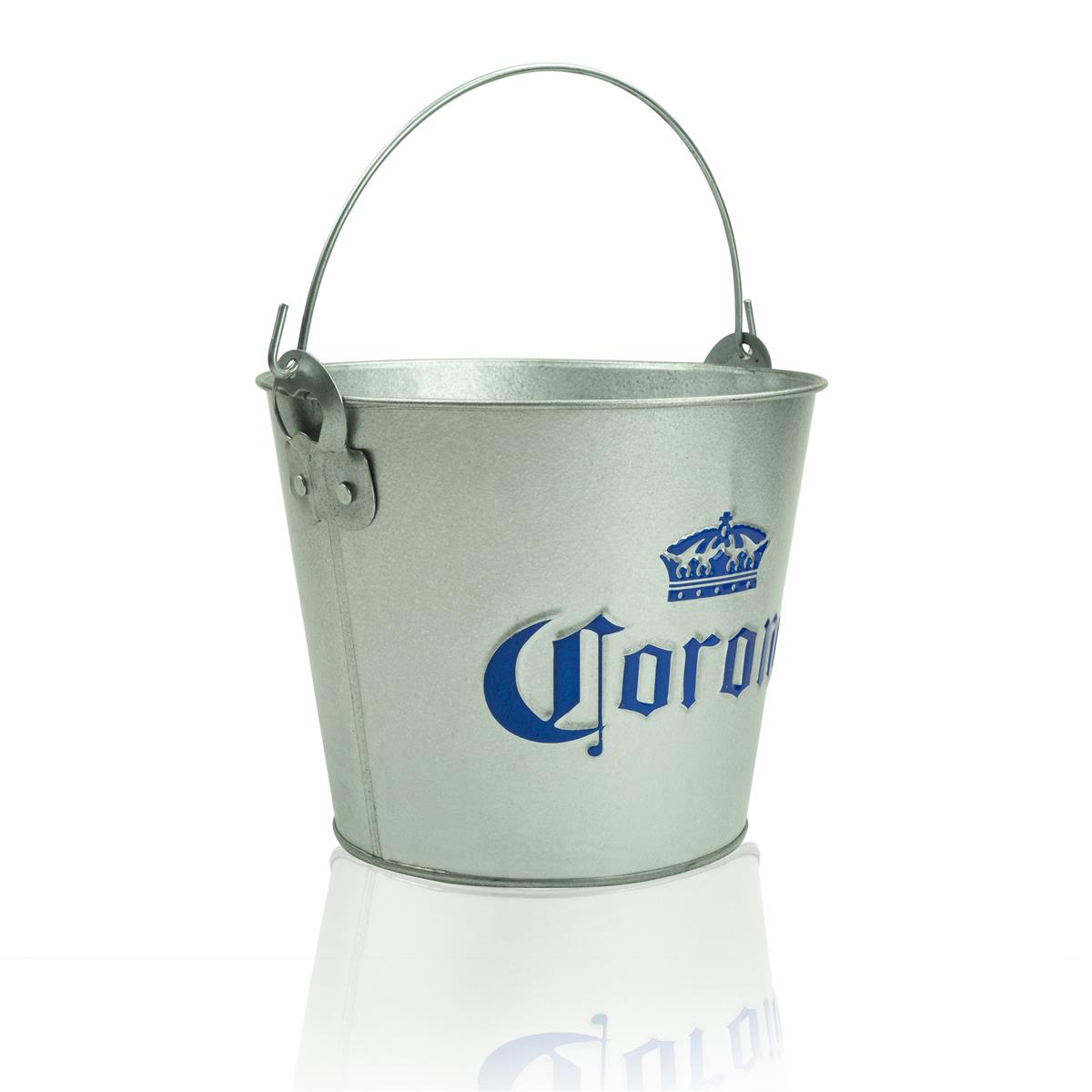 Corona secchiello in metallo 5 l per bottiglie, bevande, cubetti di ghiaccio, contenitore per ghiaccio – Vista 2