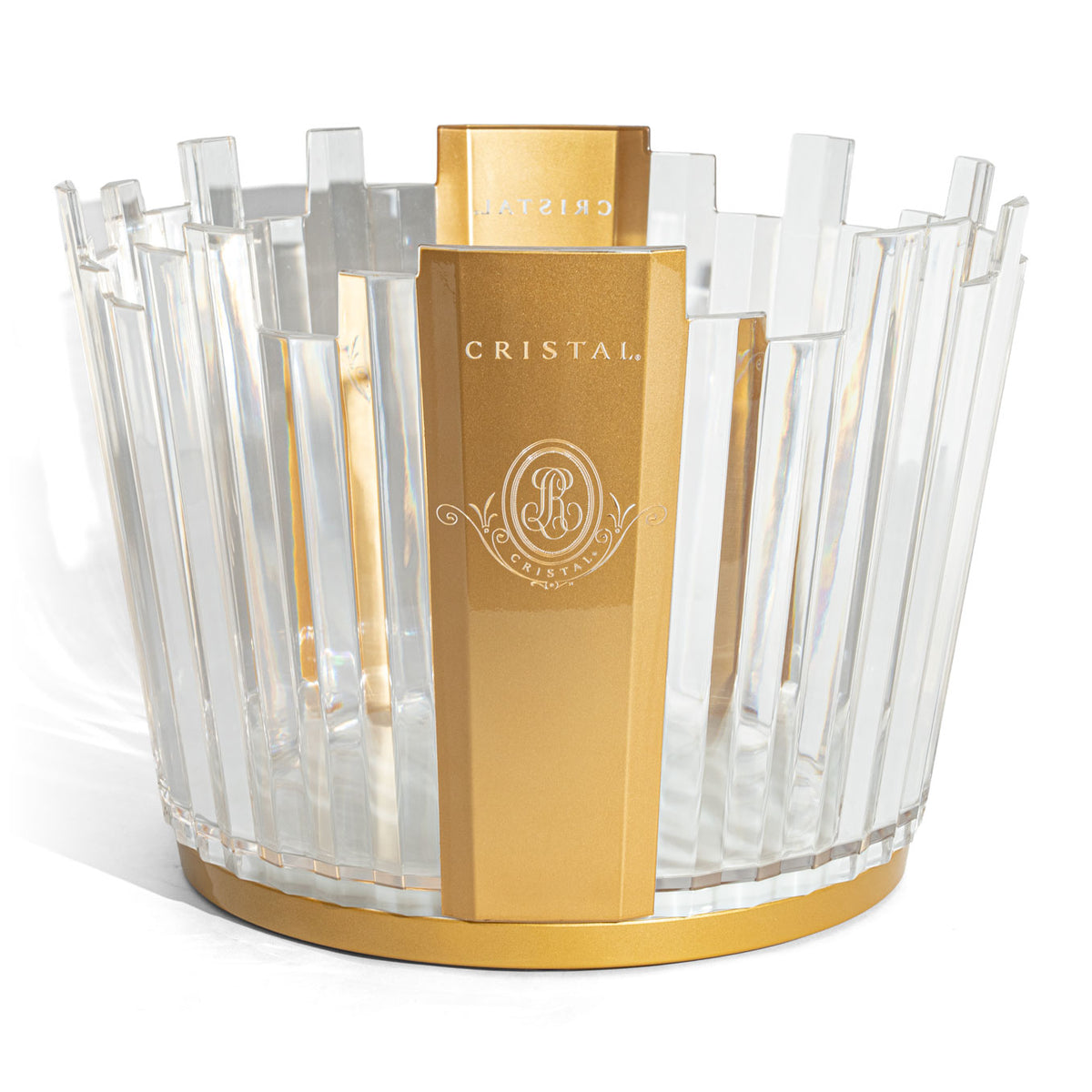 Cristal Champagne Bottle Cooler LED Luminous Ice Bowl Contenitore per cubetti di ghiaccio – Vista 3