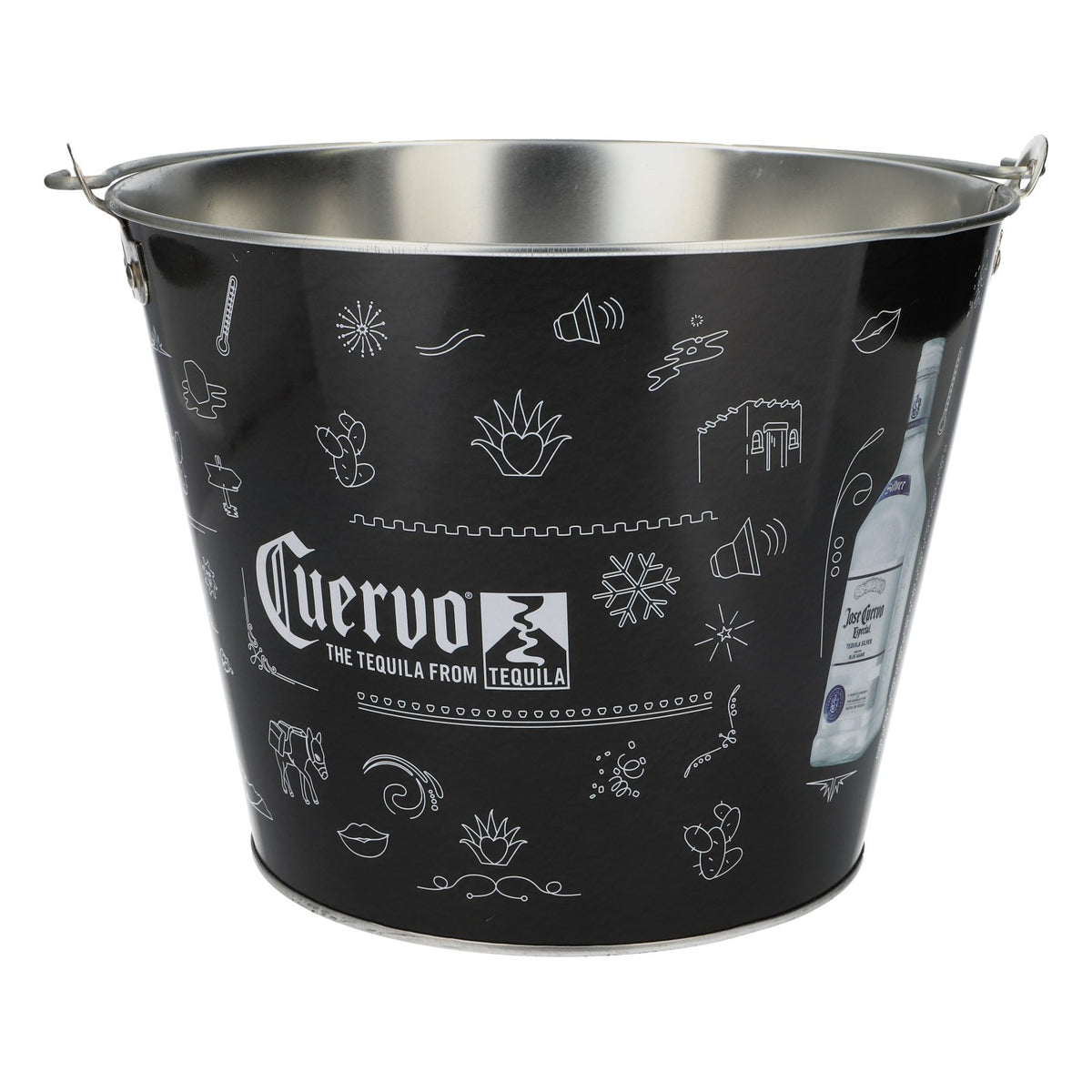 Cuervo Jose Secchiello per ghiaccio Raffredda bottiglie Secchiello per ghiaccio 5 l Metallo nero