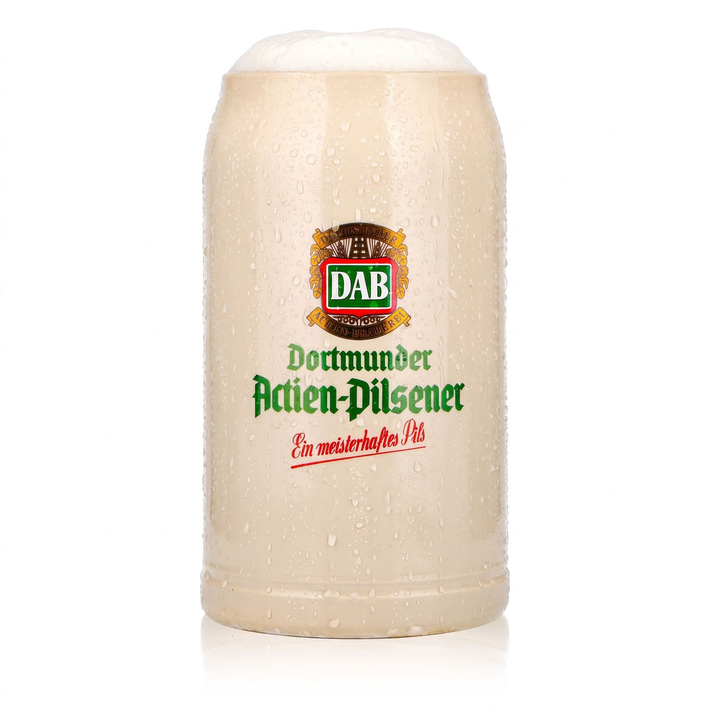 DAB - Birrificio di Dortmund, birra, bicchiere, boccale da birra, boccale di terracotta da 1 l