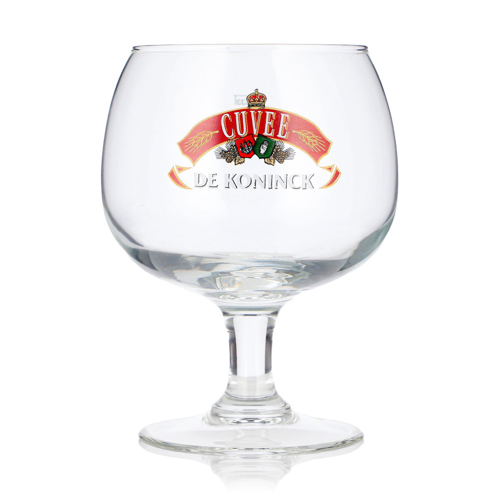 Bicchiere da birra De Koninck da 0,33 l, a forma di tulipano, con logo rosso, bicchiere da birra Cuvee, bicchiere a calice, bicchiere da birra a tulipano