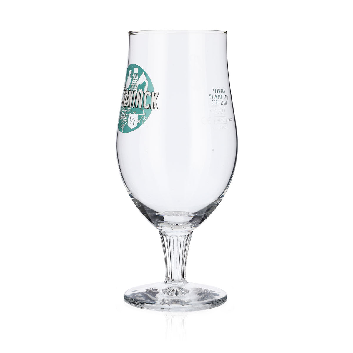 De Koninck Bicchiere da birra Bicchiere a calice 0,33 l Calice Craft beer logo verde – Vista 4