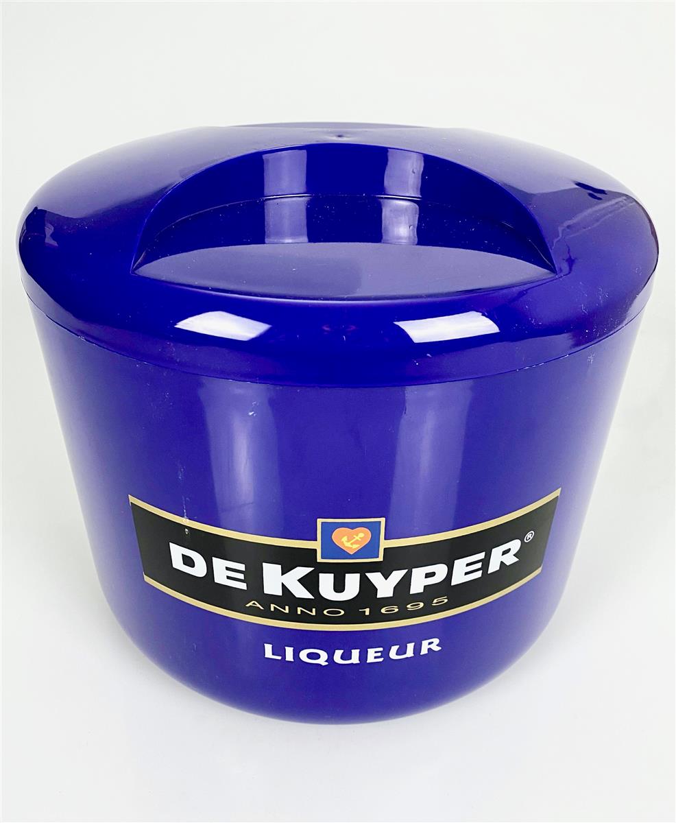 De Kuyper: contenitore per cubetti di ghiaccio, refrigeratore per bottiglie, contenitore per ghiaccio con coperchio, blu